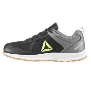 Reebok Almotio 4.0 Laufschuhe Kinder - Schwarz/Grau/HellGrün - DE 487-EPD